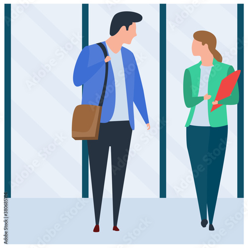 
Flat business deal illustration vector 

