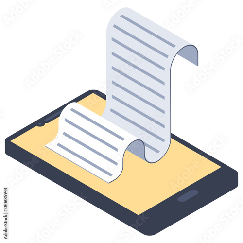 
Isometric design of copywriting icon.
