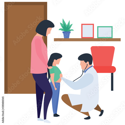 
Child specialist  illustration vector design.
