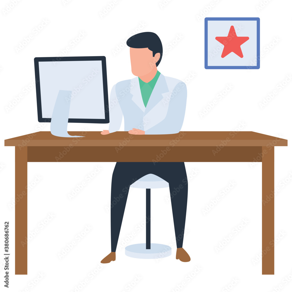 
Physician illustration vector design.
