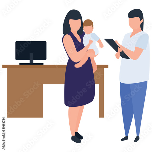 
Child specialist  illustration vector design.
