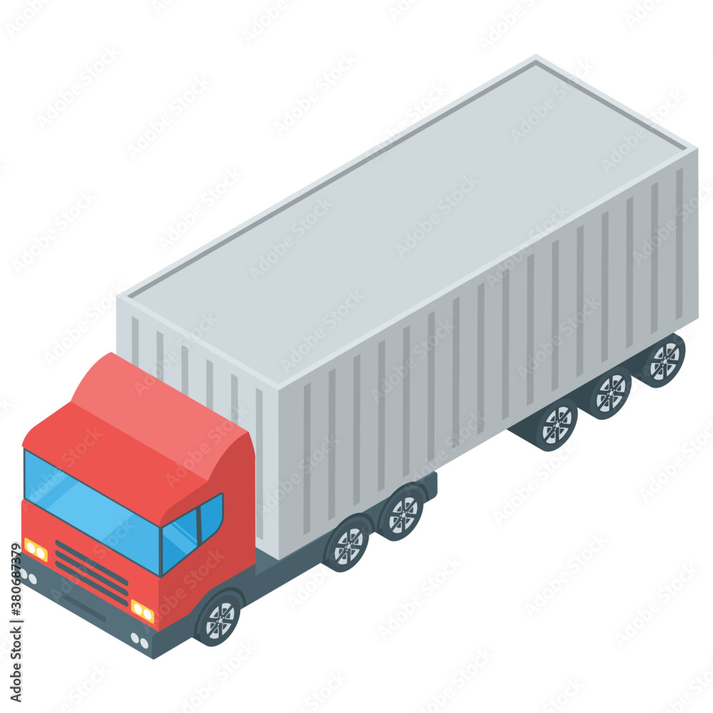 
Isometric design of container icon.
