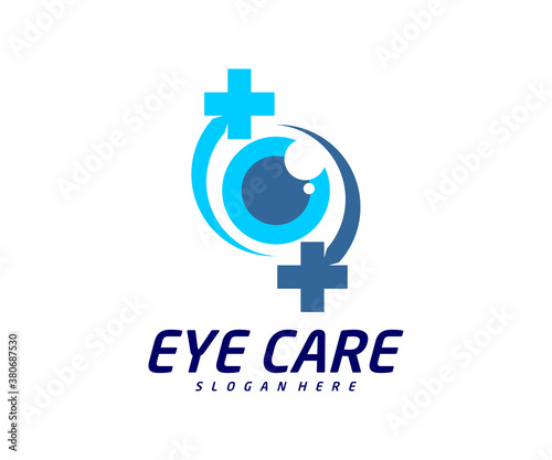 Health Eye logo design vector template, Creative eye logo concept, Icon symbol, Illustration