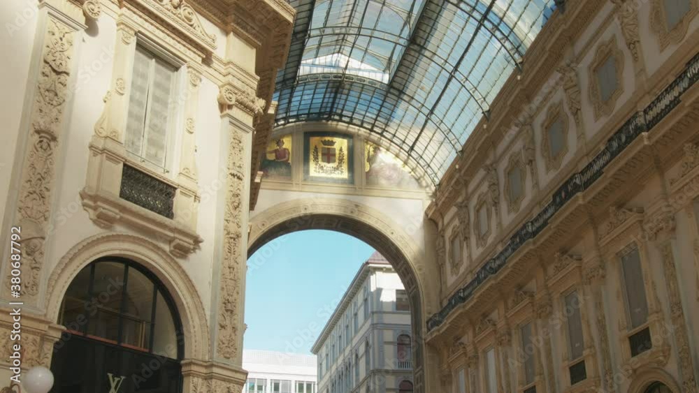 Galleria Vittorio Emanuele II, in Milan, Italy, During Lockdown Galleria Vittorio Emanuele II, in Milan, Italy, During Lockdown