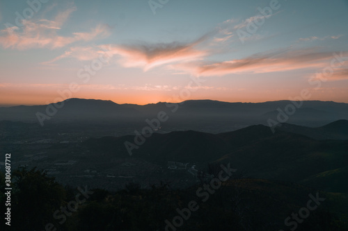 sunset in the mountains