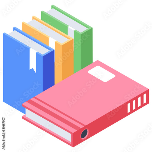 
Archives icon, isometric design vector 
