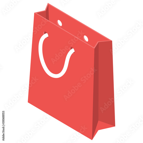 
Isometric vector design of shopping bag icon 
