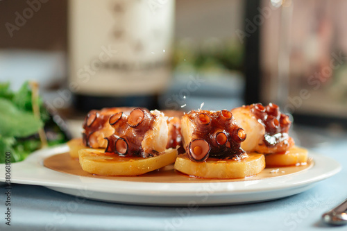 Spanish national dish octopus in galician  photo