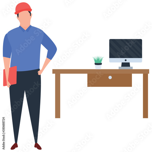 
Project manager illustration vector design.
