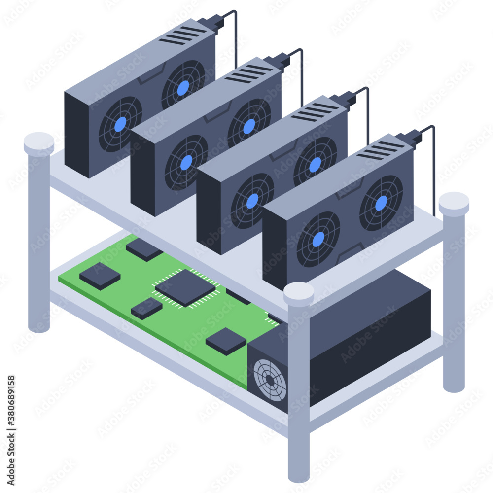 Mining frame in isometric icon
Mining frame in isometric icon