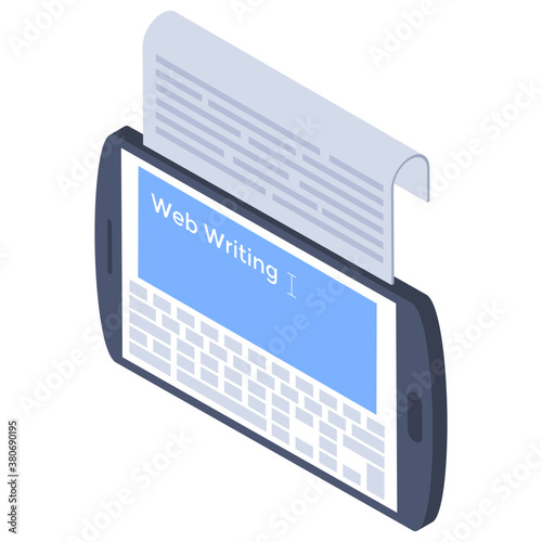 
Isometric icon of copywriting
