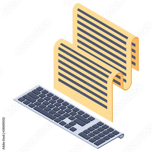 
Isometric icon of copywriting
