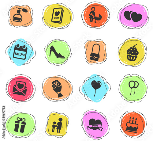 Mothers day simply icons