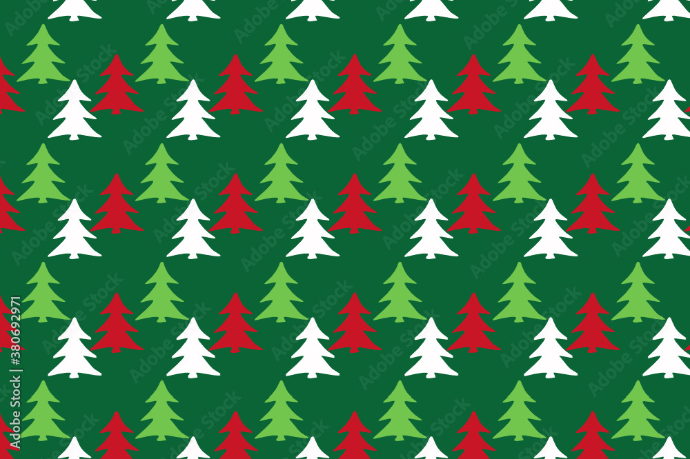 Simple christmas tree pattern design. suitable for wallpapers and backgrounds