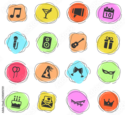 Party simply icons