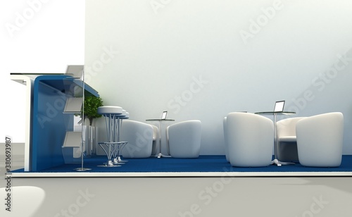 3d illustration of an Exhibition stand