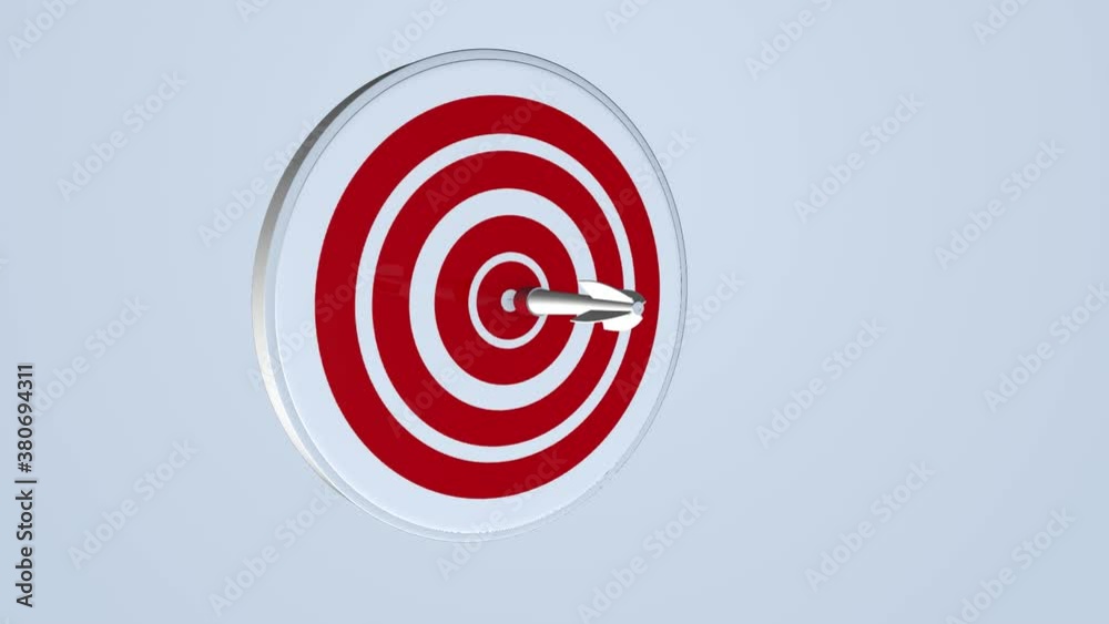 Arrow hitting the center of target - success business concept Arrow hitting the center of target - success business concept