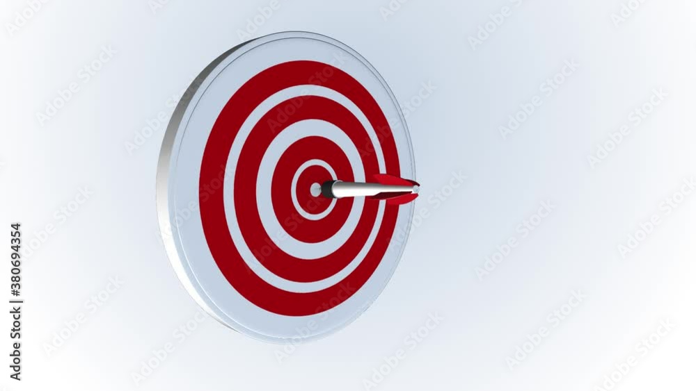 Arrow hitting the center of target - success business concept Arrow hitting the center of target - success business concept