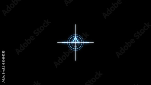 Animation of HUD object designed to represent illustrated target with several animations trough time.