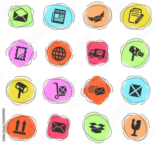 post service icon set