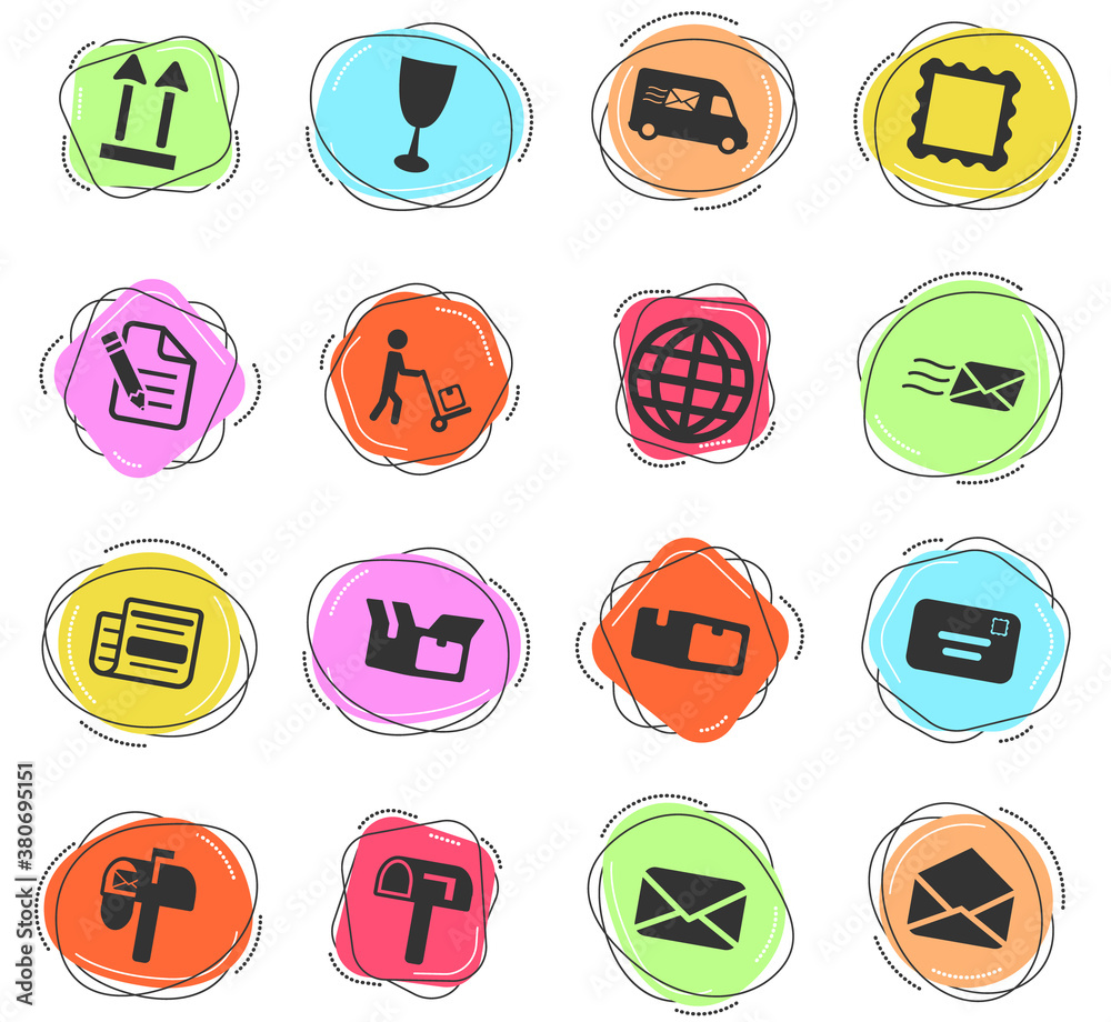 Post service simply icons Post service simply icons