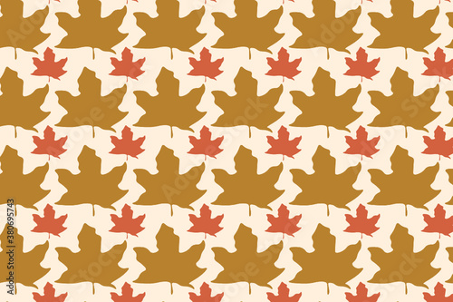 Simple autumn leaf pattern design. suitable for wallpapers and backgrounds