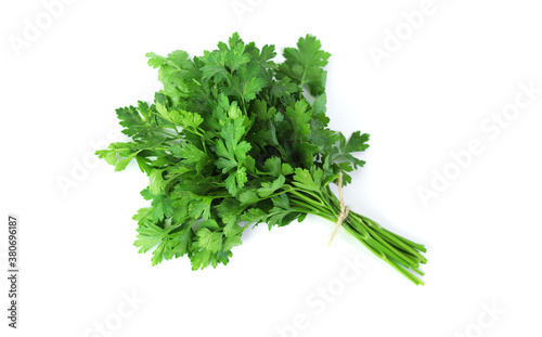 Bunch of parsley isolated on white background