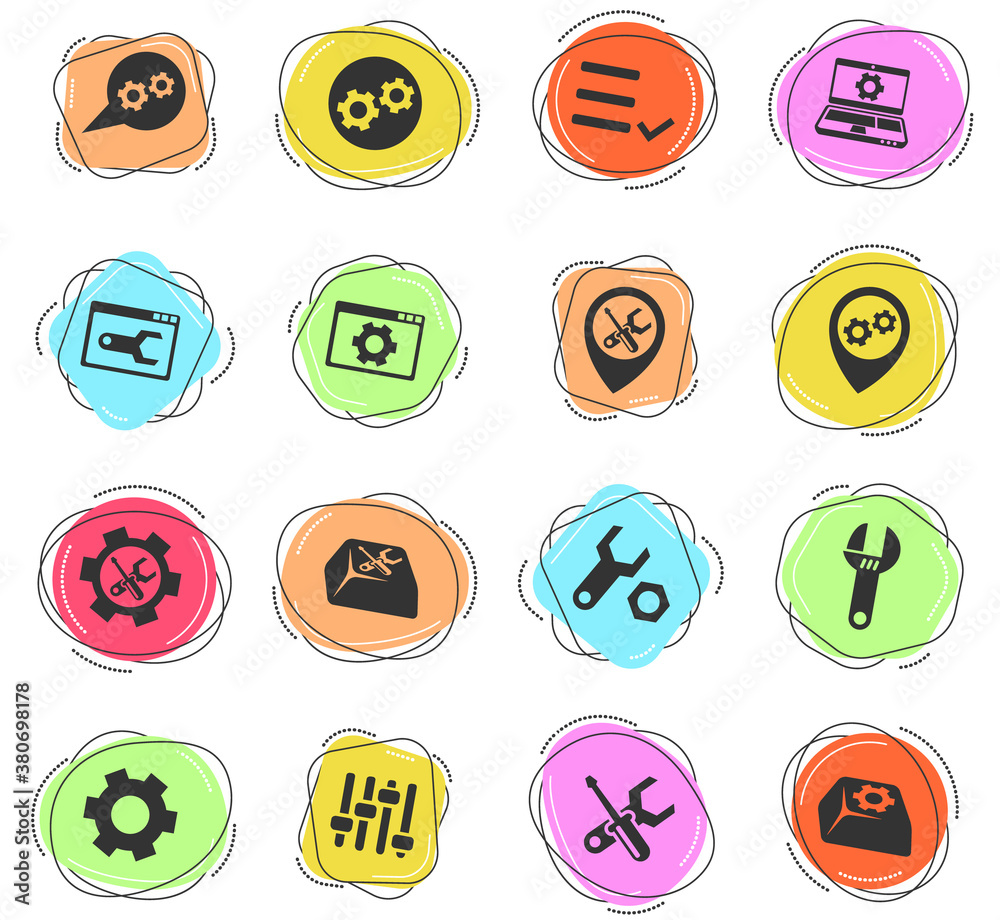 settings icon set settings icon set