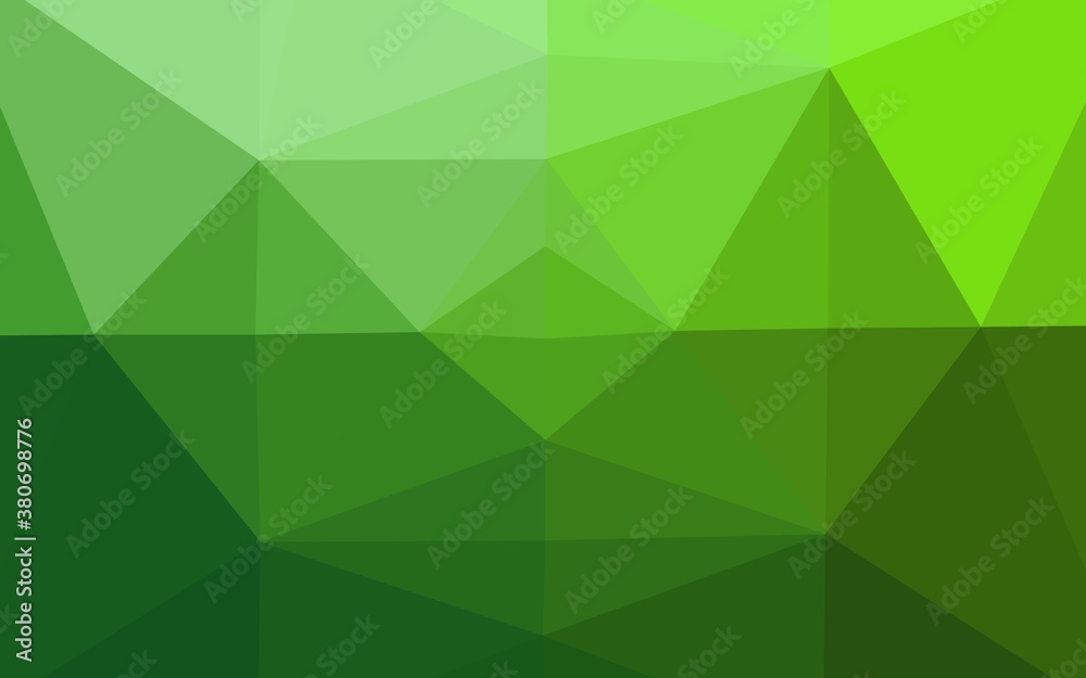 Fototapeta premium Light Green vector abstract mosaic backdrop. A sample with polygonal shapes. Completely new design for your business.