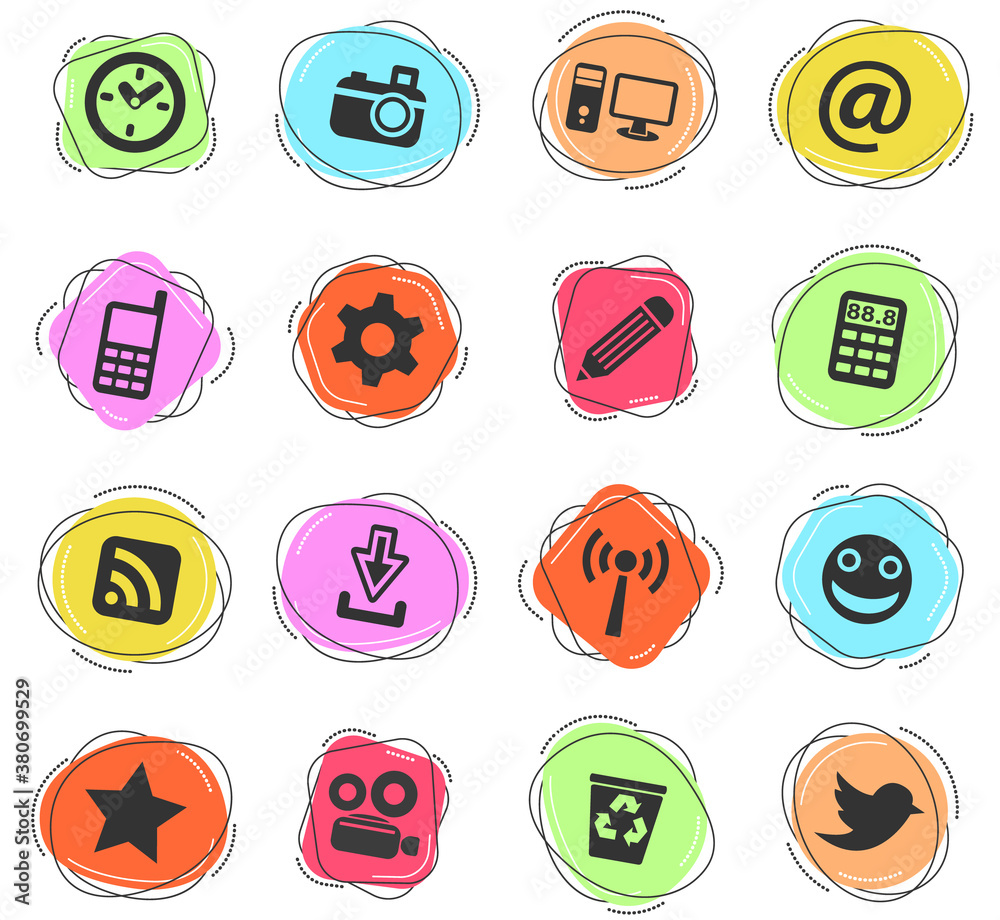 social media icon set social media icon set