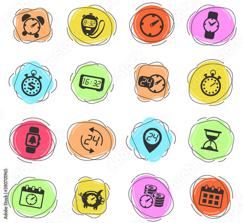 time icon set