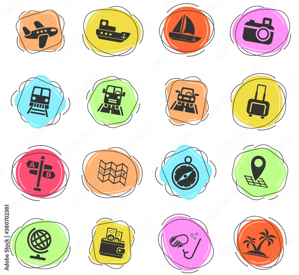 travel icon set travel icon set