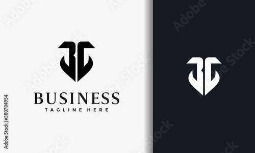 monogram letter BJ elegant logo