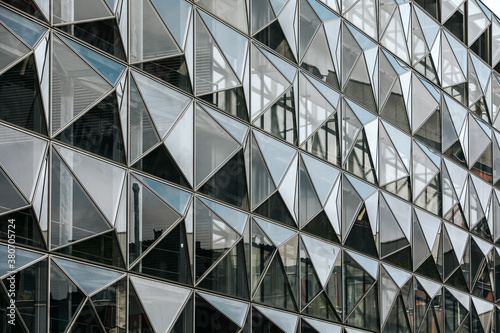 Fototapeta Lines & perspective of modern architecture in Copenhagen, Denmark