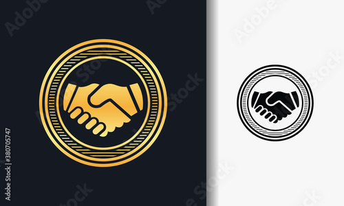 handshake emblem logo