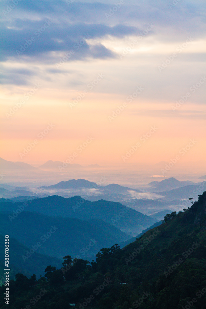 Ella gap scenic view between Ella rock & Little adam's peak in Sri Lanka