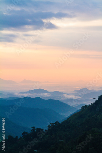 Ella gap scenic view between Ella rock & Little adam's peak in Sri Lanka