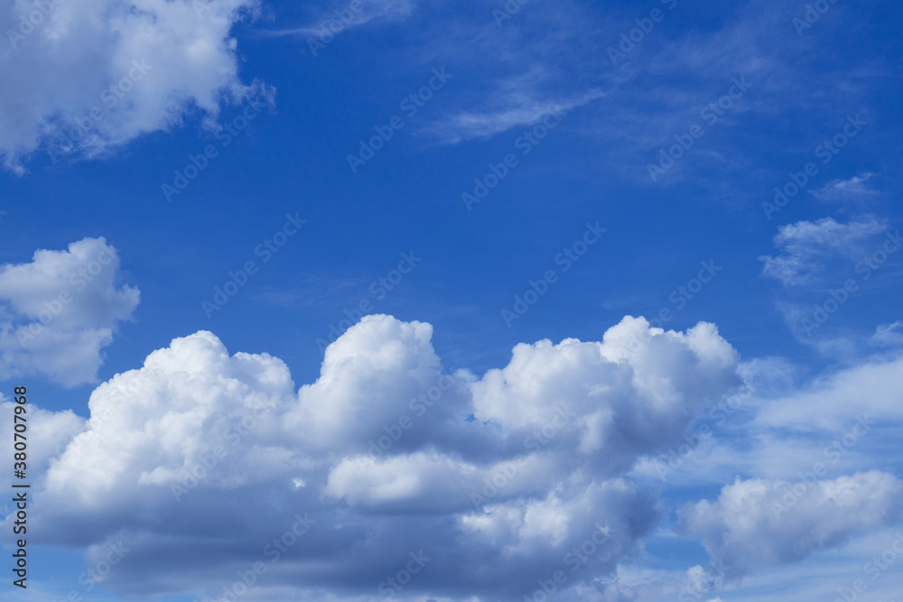 Blue sky with dramatic cumulus clouds. Blue sky with dramatic cumulus clouds.