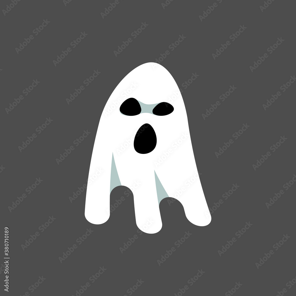 Halloween Ghost vector illustration, ghost flat icon, isolated on background Halloween Ghost vector illustration, ghost flat icon, isolated on background