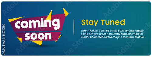 Coming soon announcement cover banner. Creative announcement banner for social media.