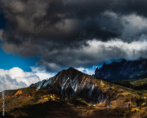 Mountains with a beautiful sky as background Catas altas, Minas gerais, Brazil photo