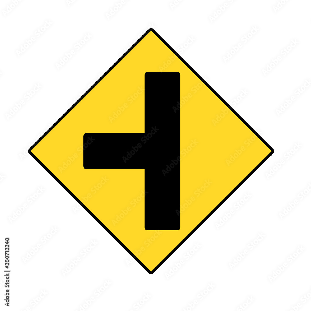 Crossroad warning sign
On a white background. Crossroad warning sign
On a white background.