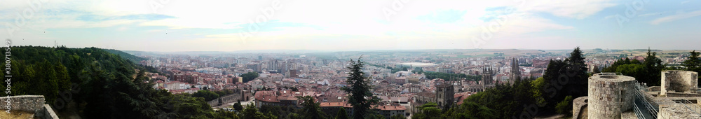 panoramic view from the top of the city of Burgos