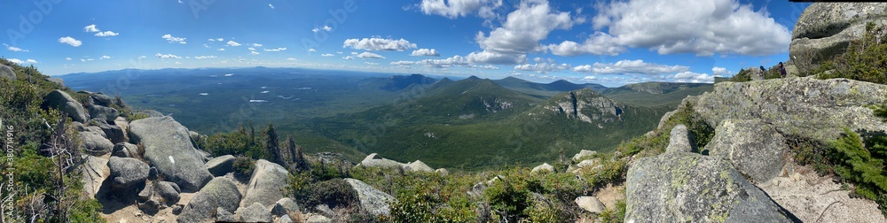 View above Mount Katahdin on the Appalachian Trail. 