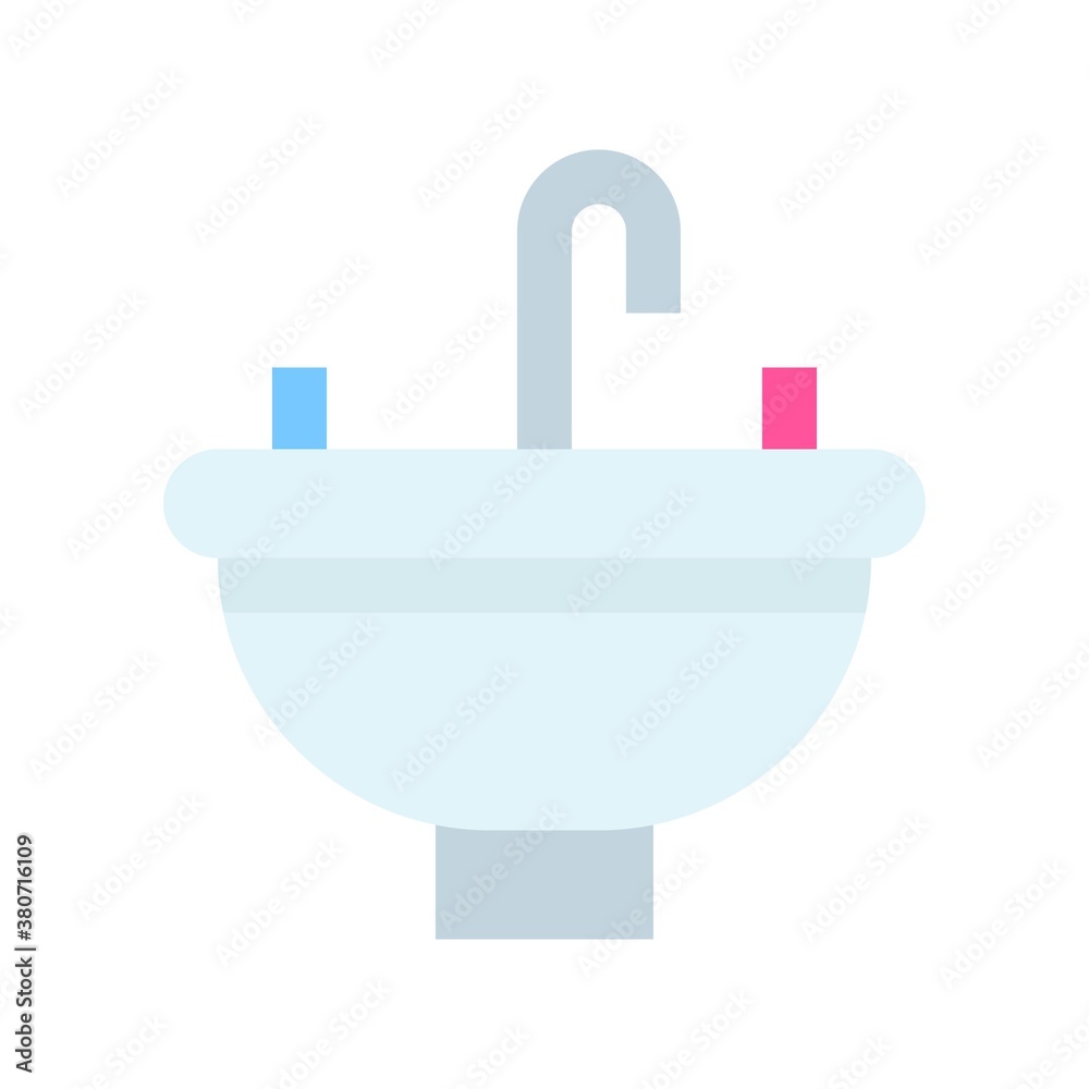 bath room or toilet related sink or wash basin with faucet vector in flat style, bath room or toilet related sink or wash basin with faucet vector in flat style,