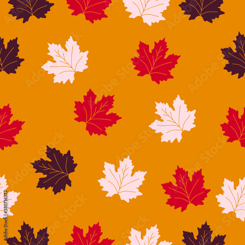 seamless leaves vector pattern