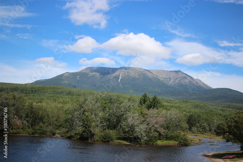 View of Katahdin Mountain form Abol Bridge photo