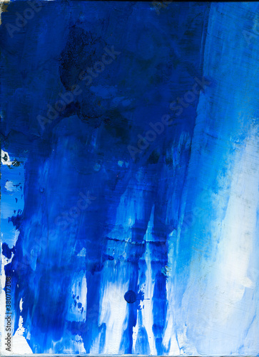 Deep Blue abstract background. Artistic background. Paint on canvas. Paint texture © Arteria|lab
