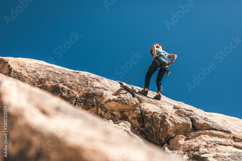 girl abseiling photo