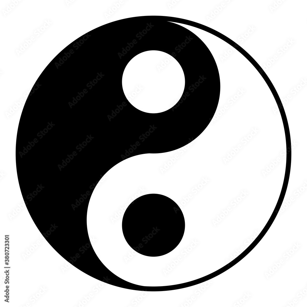 Yin Yang symbol vector illustration. Yin Yang symbol vector illustration.